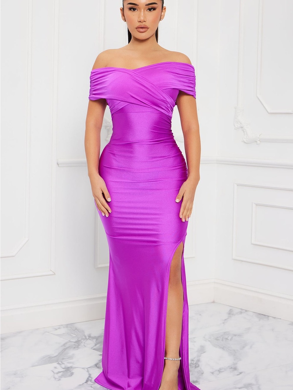 Ignore The Romance Maxi Dress purple/pink NWT!